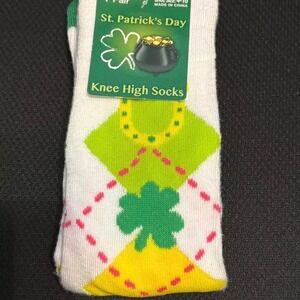 Green‎ and yellow argyle socks #StPatricksDay #KneeHighSocks